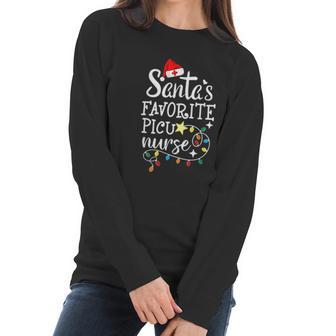 Merry Christmas Nurse Crew Rn Santas Favorite Picu Nurse Women Long Sleeve Tshirt | Favorety AU