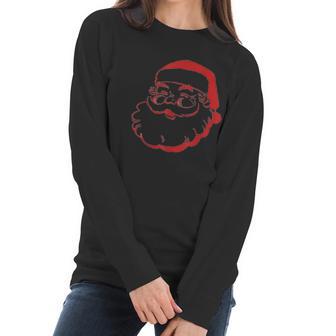 Merry Christmas Santa Claus Saint Nick Father Xmas Holiday Women Long Sleeve Tshirt | Favorety