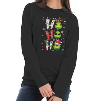 Merry Christmas Santa Grinch Ho Ho Ho Women Long Sleeve Tshirt | Favorety