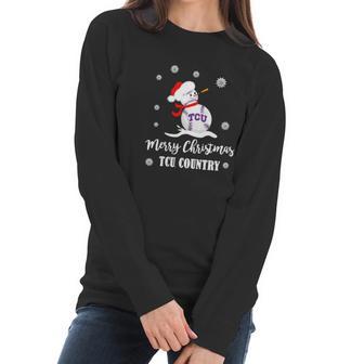 Merry Christmas Tcu Country Women Long Sleeve Tshirt | Favorety AU