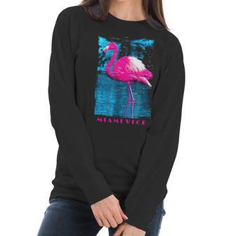 Miami Vice Flamingo Women Long Sleeve Tshirt | Favorety CA