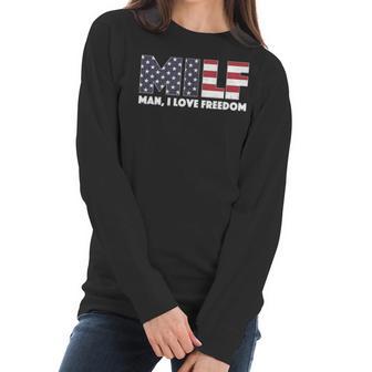 Milf - Man I Love Freedom Womens Ideal Racerback Tankt Women Long Sleeve Tshirt | Favorety AU