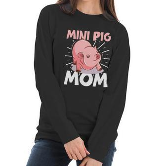 Mini Pig Piglet Swine Farm Animal Piggy Cute Pig Mom Gift Graphic Design Printed Casual Daily Basic Women Long Sleeve Tshirt | Favorety