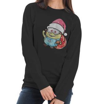 Minion Santa Christmas Women Long Sleeve Tshirt | Favorety