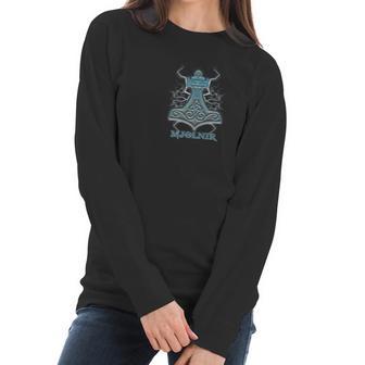 Mjollnir Thor Hammer Lightning Norse God Women Long Sleeve Tshirt | Favorety