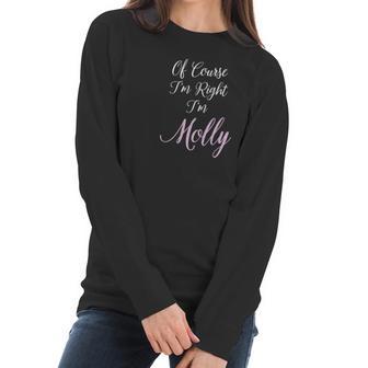 Molly Name Personalized Girls Women Cute Pink Gift Women Long Sleeve Tshirt | Favorety DE