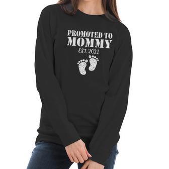 Mom Promoted To Mother Est 2021 Women Long Sleeve Tshirt | Favorety UK