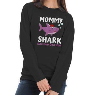 Mommy Shark Christmas Women Long Sleeve Tshirt | Favorety AU