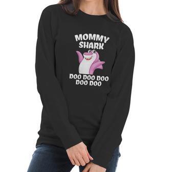 Mommy Shark Doo Doo Funny Gift Idea Women Long Sleeve Tshirt | Favorety UK