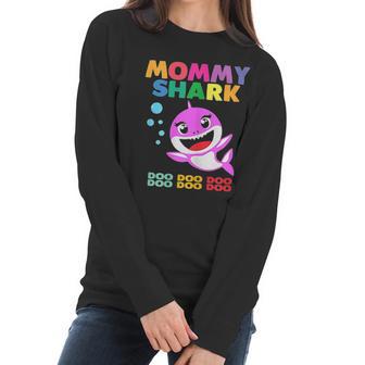 Mommy Shark Doo Doo Funny Kids Women Long Sleeve Tshirt | Favorety