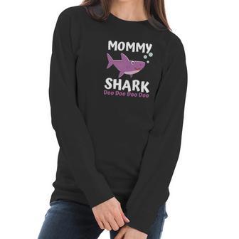 Mommy Shark Doo Doo Matching Family Shark Women Long Sleeve Tshirt | Favorety UK