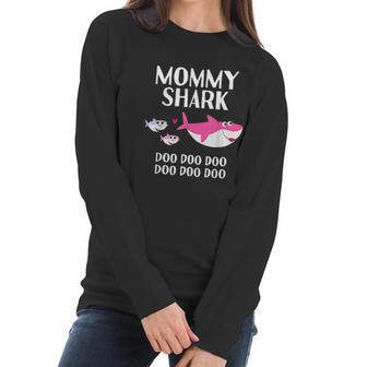 Mommy Shark Doo Doo Mothers Day Gift Women Long Sleeve Tshirt | Favorety