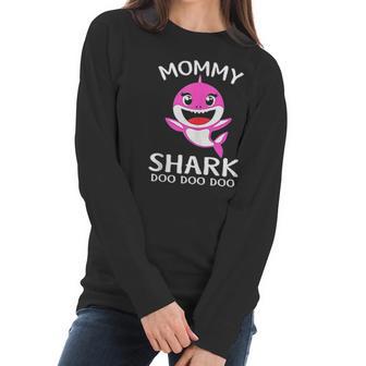 Mommy Shark Funny Mothers Day Gift Women Long Sleeve Tshirt | Favorety CA