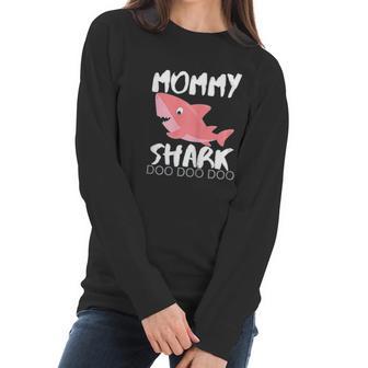 Womens Mommy Shark Mothers Day Gift For Wife Birthday Christmas Women Long Sleeve Tshirt | Favorety DE