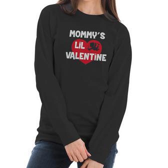 Mommys Lil Valentine Cute Valentines Day Women Long Sleeve Tshirt | Favorety UK