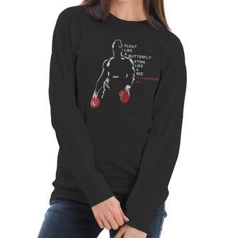 Muhammad Ali Float Like A Butterfly Sting Like A Bee Women Long Sleeve Tshirt | Favorety CA