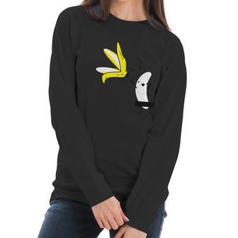 Lets Get Naked Banana Undressing Women Long Sleeve Tshirt | Favorety DE