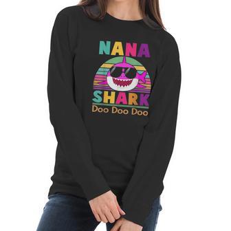 Nana Shark Gift Doo Doo Doo Women Long Sleeve Tshirt | Favorety CA