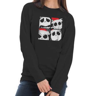 Nightmare Before Christmas Jack Face Women Long Sleeve Tshirt | Favorety UK