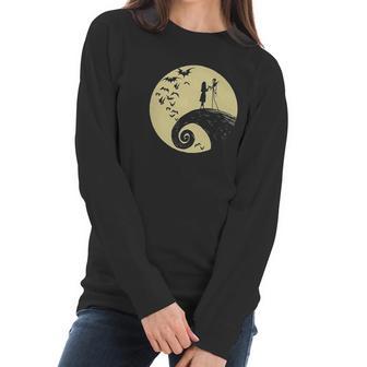 Nightmare Christmas Jack Skellington Sally Romance Moon Women Long Sleeve Tshirt | Favorety AU