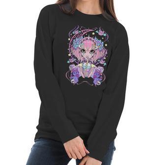 Pastel Goth Anime Girl Men Women T-Shirt Graphic Print Casual Unisex Tee Women Long Sleeve Tshirt | Favorety