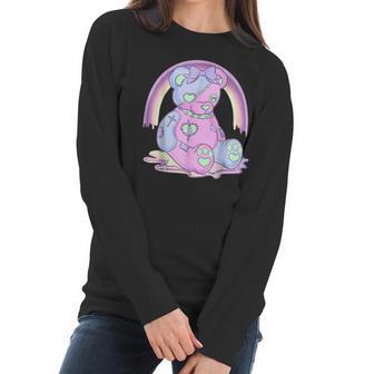 Pastel Goth Teddy Bear Japanese Anime Kawaii Menhera Men Women T-Shirt Graphic Print Casual Unisex Tee Women Long Sleeve Tshirt | Favorety UK