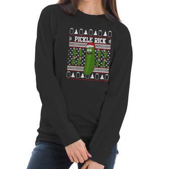 Pickle Rick Christmas Women Long Sleeve Tshirt | Favorety UK