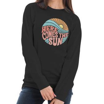 Pink Groovy Here Comes The Sun Classic For Women Men Women Long Sleeve Tshirt | Favorety AU