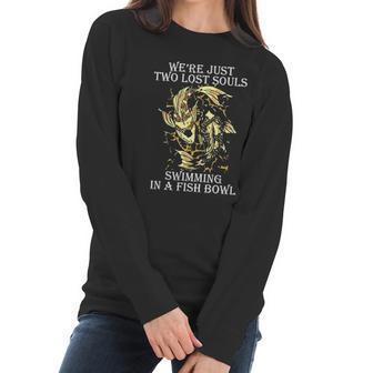 Were Pink Just Two Lost Souls Swimming In A Fish Bowl Floyd Women Long Sleeve Tshirt | Favorety CA