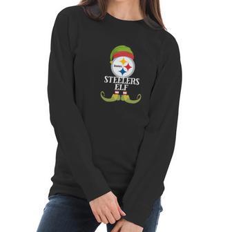 Pittsburgh Steeler I’M The Team Football Elf Christmas Shirt Women Long Sleeve Tshirt | Favorety DE