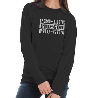 Prolife Progun Progod Women Long Sleeve Tshirt | Favorety CA