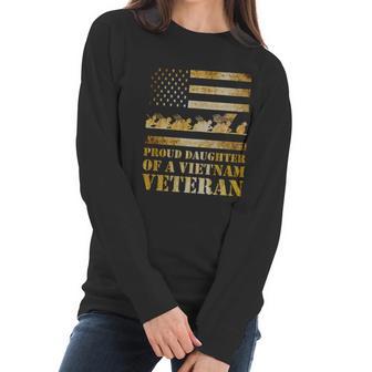 Proud Daughter Of A Vietnam Veteran Meaningful Gift Graphic Design Printed Casual Daily Basic Women Long Sleeve Tshirt | Favorety AU