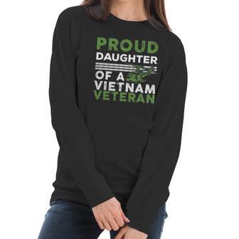 Proud Daughter Of A Vietnam Veteran War Soldier Women Long Sleeve Tshirt | Favorety UK