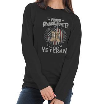 Proud Granddaughter Of A Vietnam Veteran Vietnam Women Long Sleeve Tshirt | Favorety CA