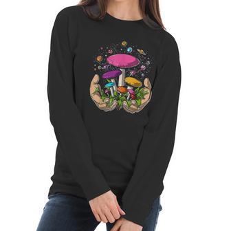 Psychedelic Magic Mushrooms Psilocybin Fungi Hippie Women Long Sleeve Tshirt | Favorety