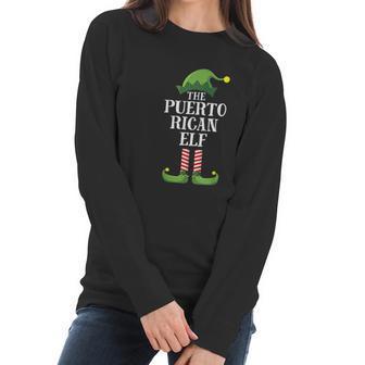 Puerto Rican Elf Family Group Christmas Party Women Long Sleeve Tshirt | Favorety AU