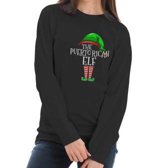 Puerto Rican Elf Family Matching Group Christmas Gift Women Long Sleeve Tshirt | Favorety DE