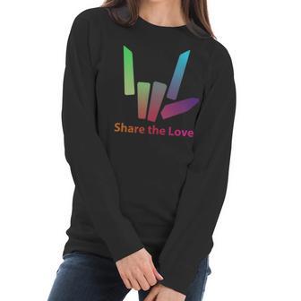 Rainbow Share The Love T-Shirt Women Long Sleeve Tshirt | Favorety DE