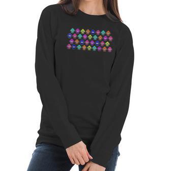 Rainbow Squid Row Graphic Women Long Sleeve Tshirt | Favorety UK