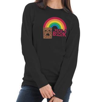 Read A Book Necronomicon Rainbow Funny Horror Graphic Women Long Sleeve Tshirt | Favorety UK