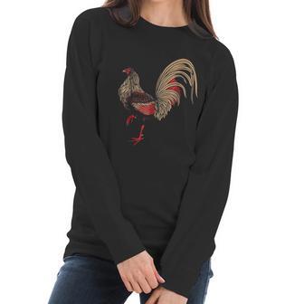 Red Rooster Chicken Women Long Sleeve Tshirt | Favorety AU