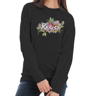 Resist Flower Logo Women Long Sleeve Tshirt | Favorety CA