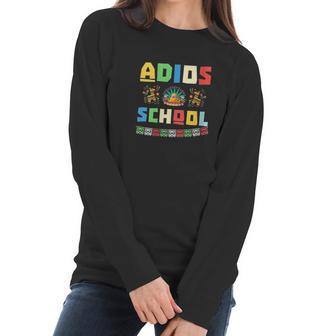 Retired Spanish Teacher Adios School Women Long Sleeve Tshirt | Favorety