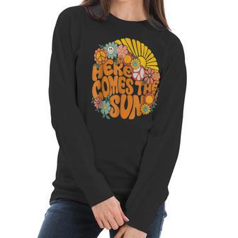 Retro Here Comes The Sun Floral Summer Family Vavation 2022 Men Women T-Shirt Graphic Print Casual Unisex Tee Women Long Sleeve Tshirt | Favorety UK