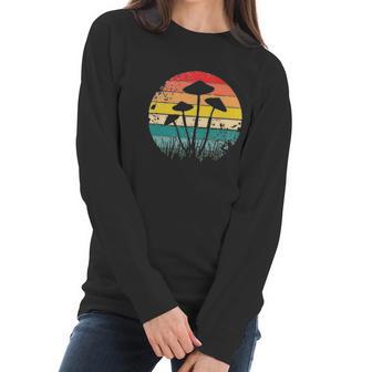 Retro Psychedelic Mushroom For Womens Graphic Women Long Sleeve Tshirt | Favorety DE