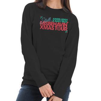 Righteous Gemstones Misbehavin Xmas Tour Inspired By Hbo Danny Mcbride Show Christmas T-Shirt Women Long Sleeve Tshirt | Favorety AU