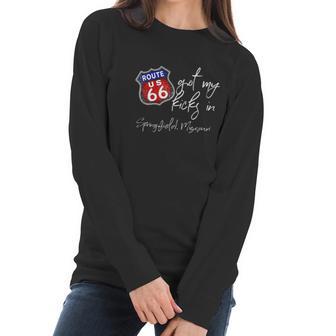 Route 66 Got My Kicks In Springfield Missouri Souvenir Women Long Sleeve Tshirt | Favorety AU