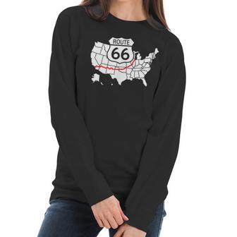 Route 66 V2 Men Women T-Shirt Graphic Print Casual Unisex Tee Women Long Sleeve Tshirt | Favorety CA