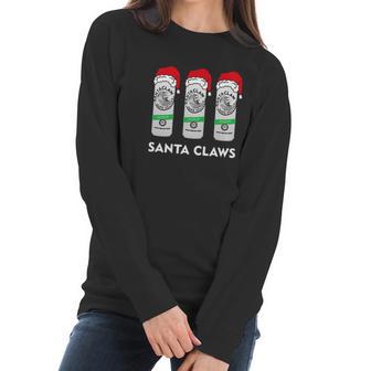 Santa Claws White Claw Hard Seltzer Christmas Shirt Women Long Sleeve Tshirt | Favorety CA