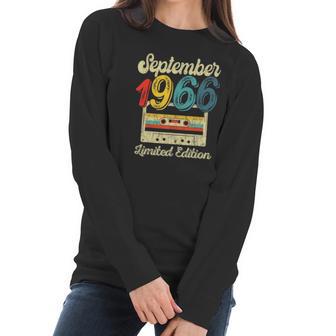 September 1966 55Th Birthday Gift 55 Years Old Men Women Women Long Sleeve Tshirt | Favorety AU